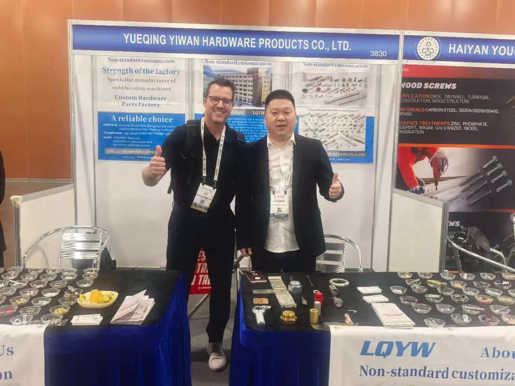 YIWAN booth with fastener samples at International Fastener Expo 2026 in Phoenix