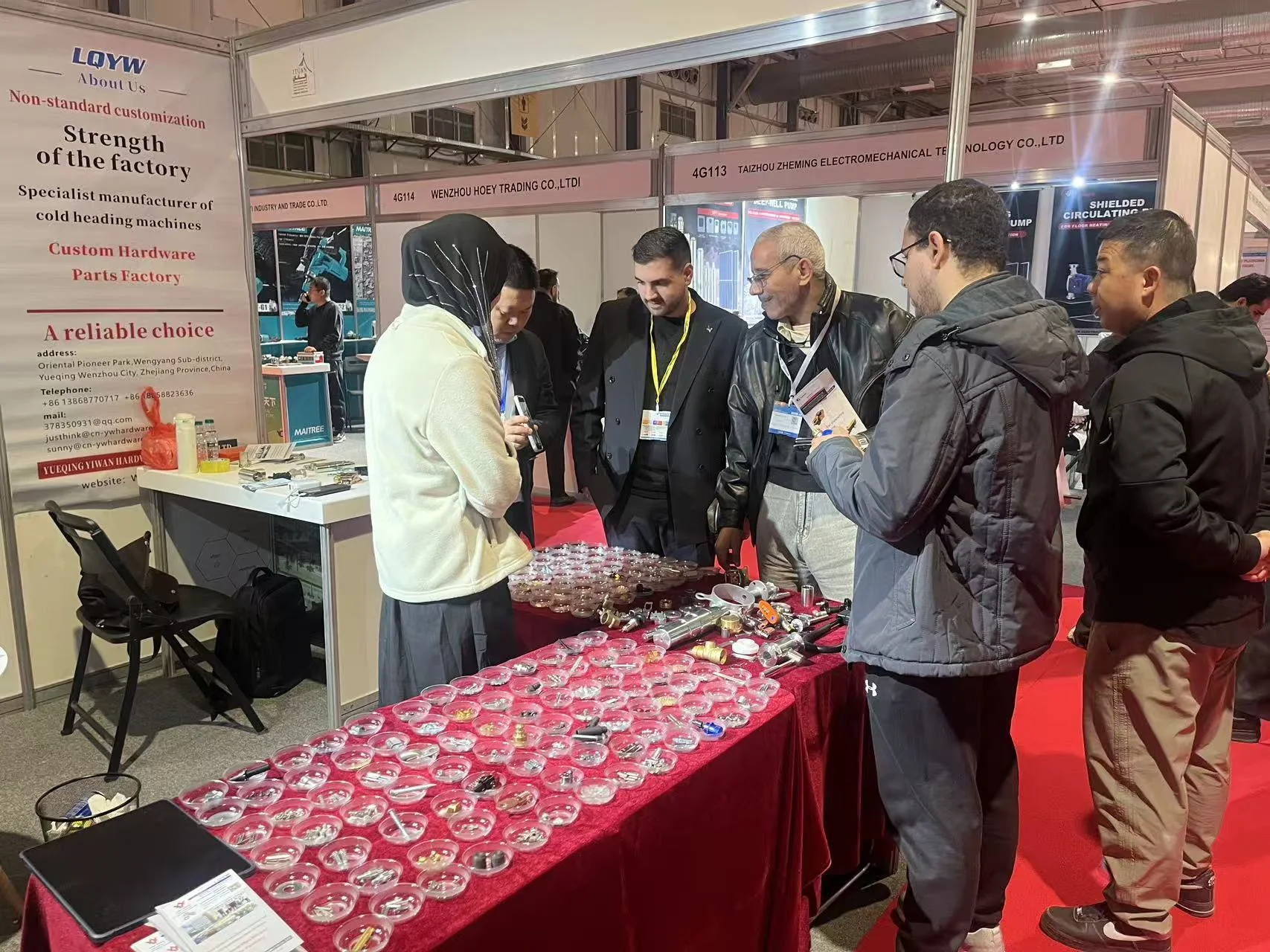 Visitors at the YIWAN booth during the Saudi Arabia exhibition in 2025