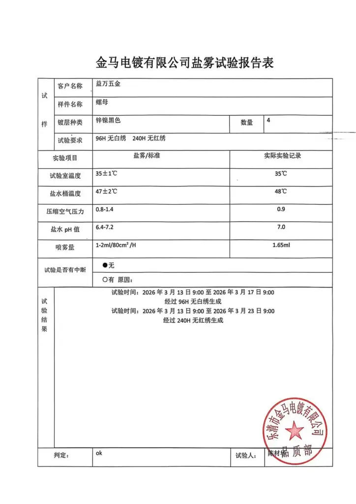 test report Home